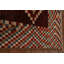 Tapis unique en laine noué à la main 5 pi 4 po x 7 pi 8 po nouvel âge en rouge / beige / bleu