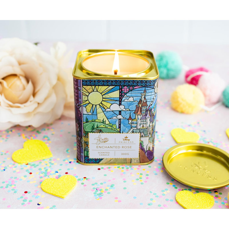 Disney Princess Belle Enchanted Rose Scented Soy Tealight Candle