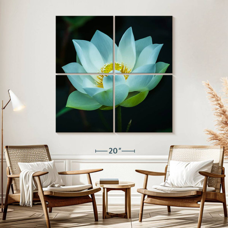 Harnek Lotus At Dawn, 57" H x 57" W