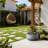 20 in. Concrete Gray(Upgraded Interior) Large Cement Round Planter/ Pot Indoor&Outdoro Planter Bowl with Drainage Hole-637032454-541061314