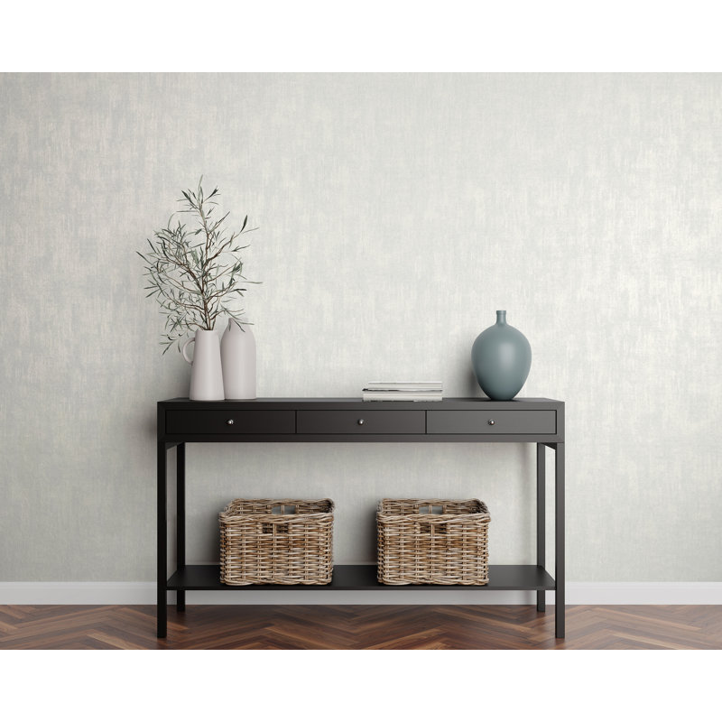 Universe Mercury Metallic Plain Texture Design Wallpaper Roll, White