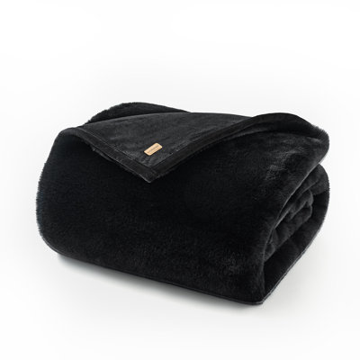 Chinchilla Faux Fur Throw Blanket