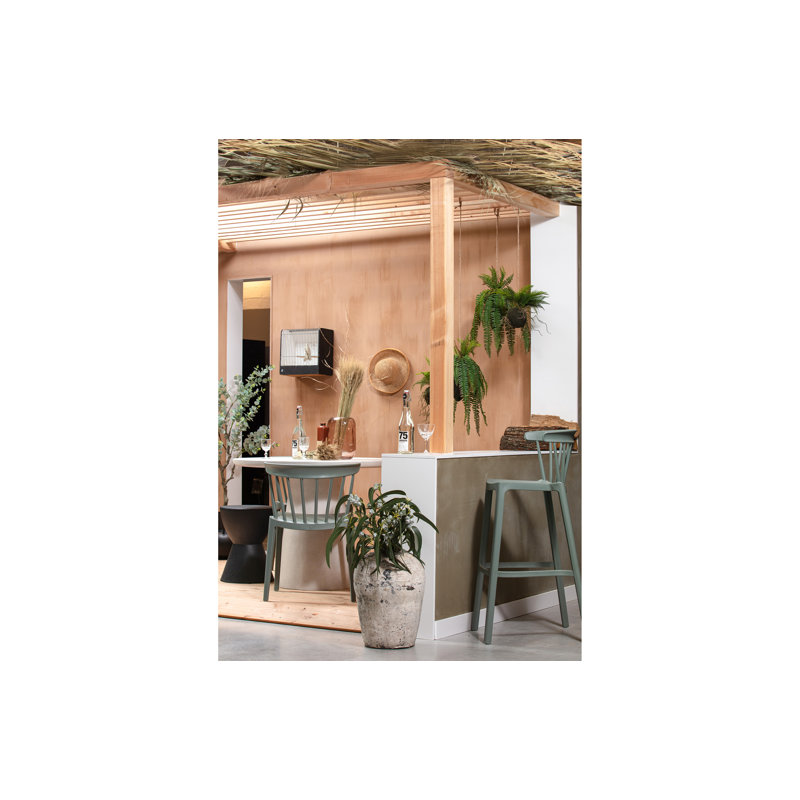 Glynn Patio Dining Side Chair, Jade Green