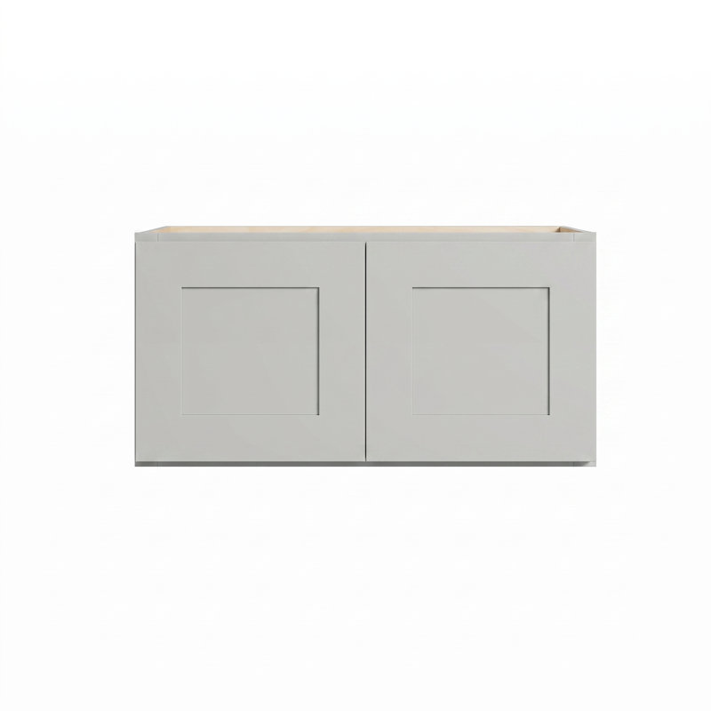 Armoire murale moderne de style Shaker, structure en bouleau massif, caisson en contreplaqué plaqué bouleau, fini mat doux à base d'eau, étagère réglable, plusieurs largeurs (9" à 39")