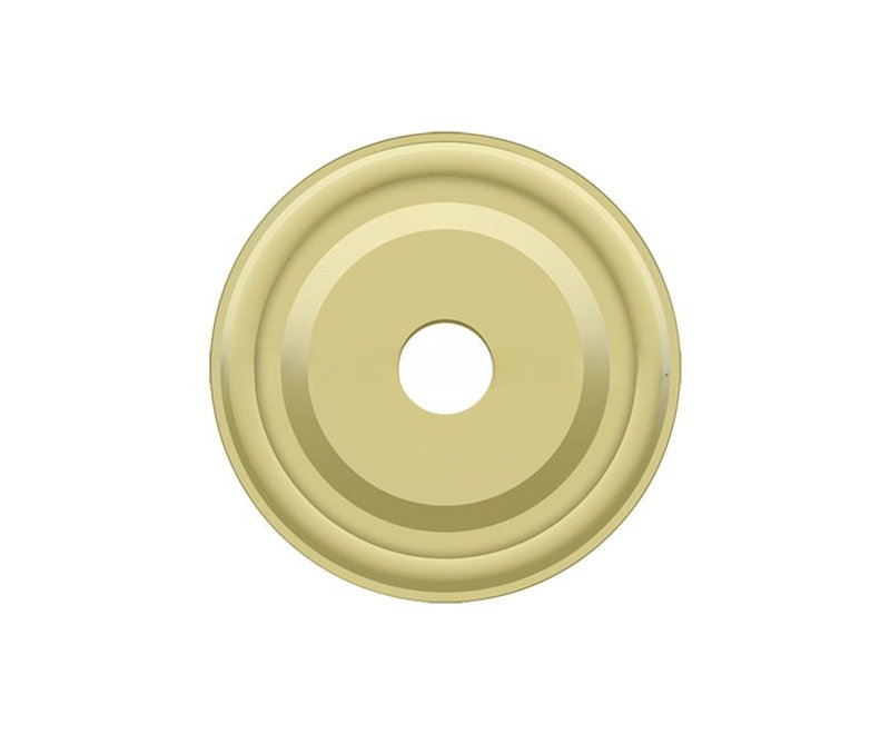 Metal Knob Backplate, Polished Brass