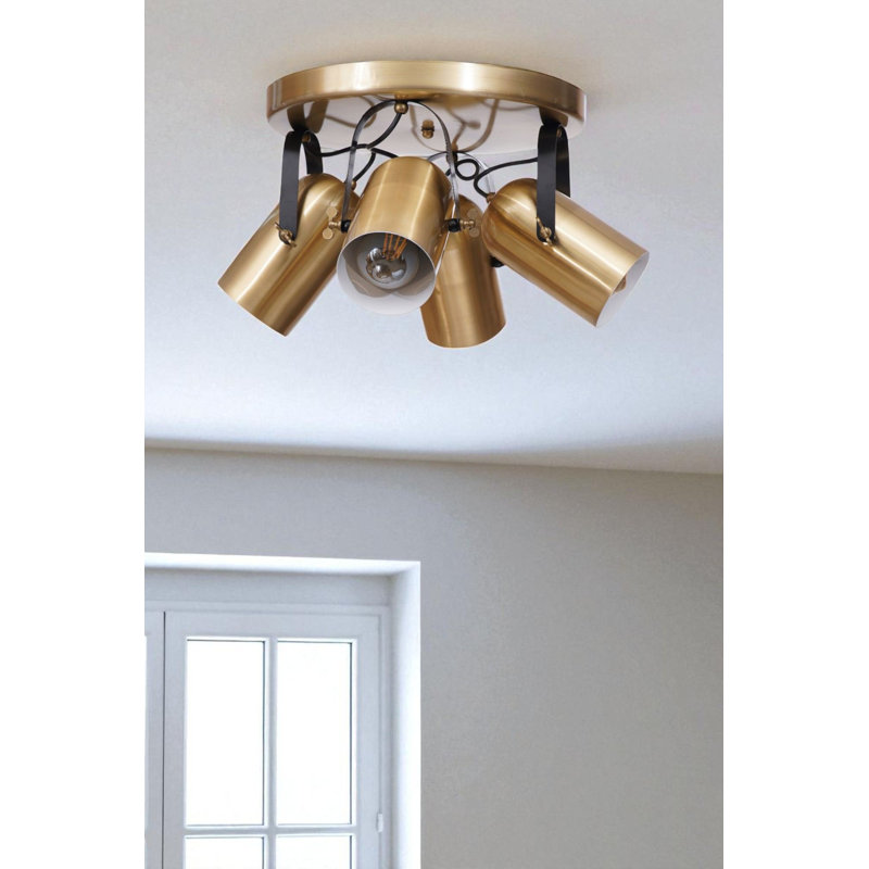 Lustre, Doré, 4 étages, Quatre lumières