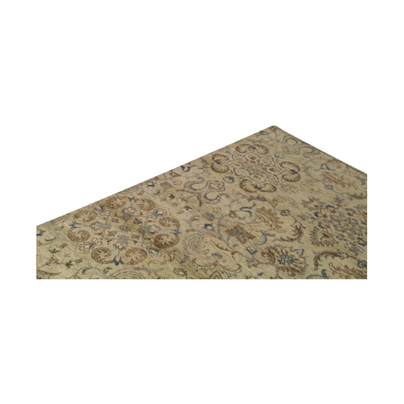Tapis bleu clair noué à la main de haute qualité