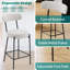Anani Upholstered Counter Stool with Metal Frame