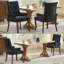 Modern Chenille Upholstered Dining Chair - Hand-Tufted Button Backrest, Curved Solid Wood Legs, Single Pack-123043501