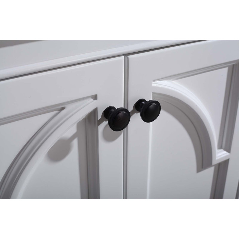 Ensemble de meuble-lavabo de salle de bain double 60 po Mundy, Blanc, Blanc mat
