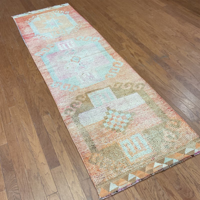  Handmade Turkish Oushak Wool Runner