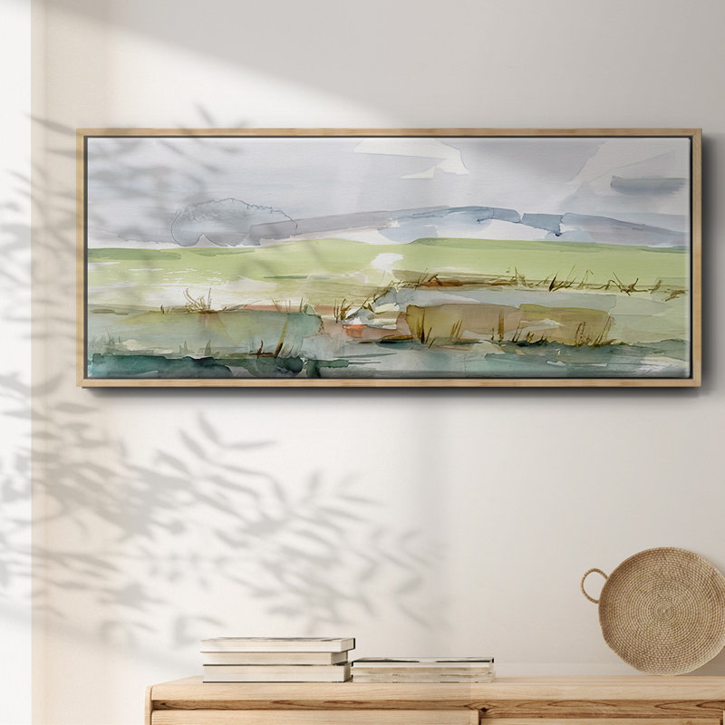 Pastel Inlet I - toile encadrée, H 20 po x l 50 po