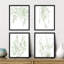 «Minimal Botanical» IDÉE4WALL, art mural variété de feuille de forêt vert pastel encadré, ensemble de 4 impressions de nature sauvage, décoration murale botanique floral pour le salon, impression encadrée de chambre à coucher, 4 pièces-90162009-90162013