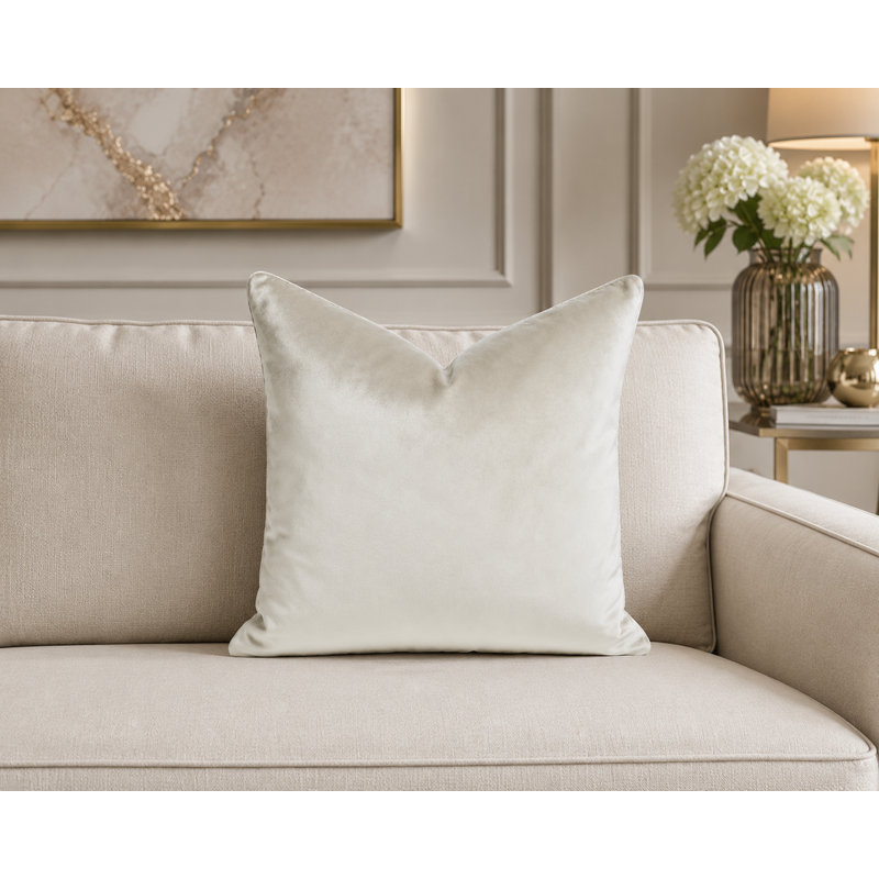 Housse de coussin Eclat Soleil 22 x 22, Champagne