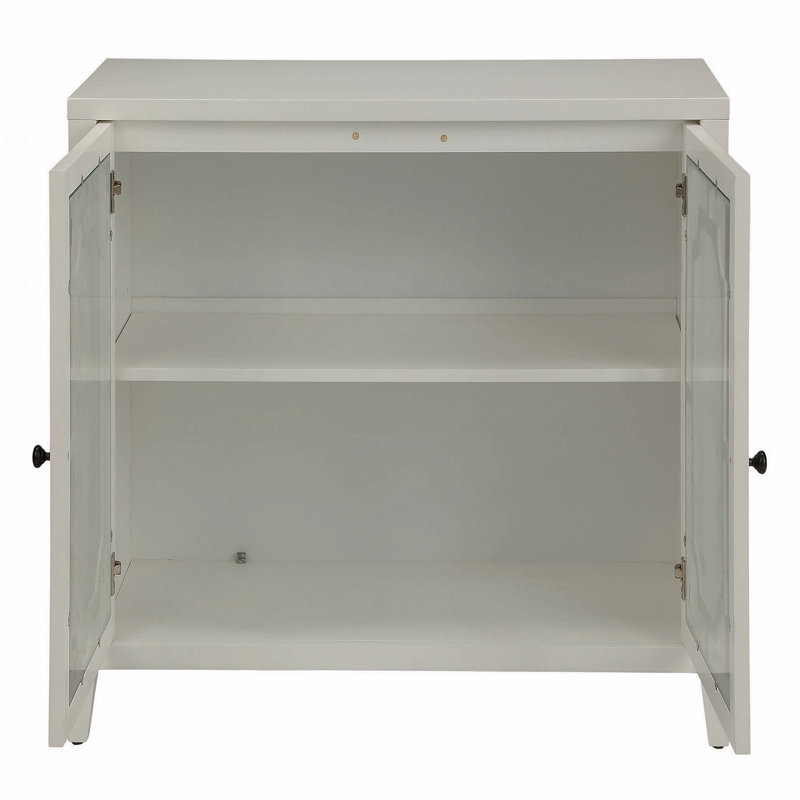 White Console Table With 2 Doors