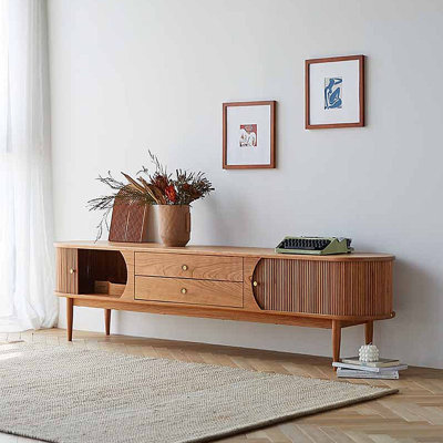 Cherry solid wood creative TV audio-visual cabinet
