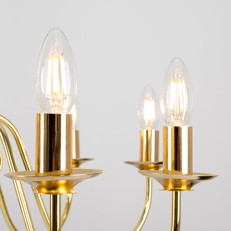 Margarita 8 - Light Candle Chandelier, Gold, 3000k