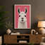 White Llama Portrait Modern 1 Piece Wrapped Canvas Wall Art-136776425-136776430