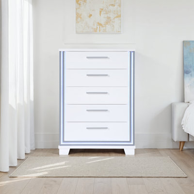 Commode 5 tiroirs avec lumières