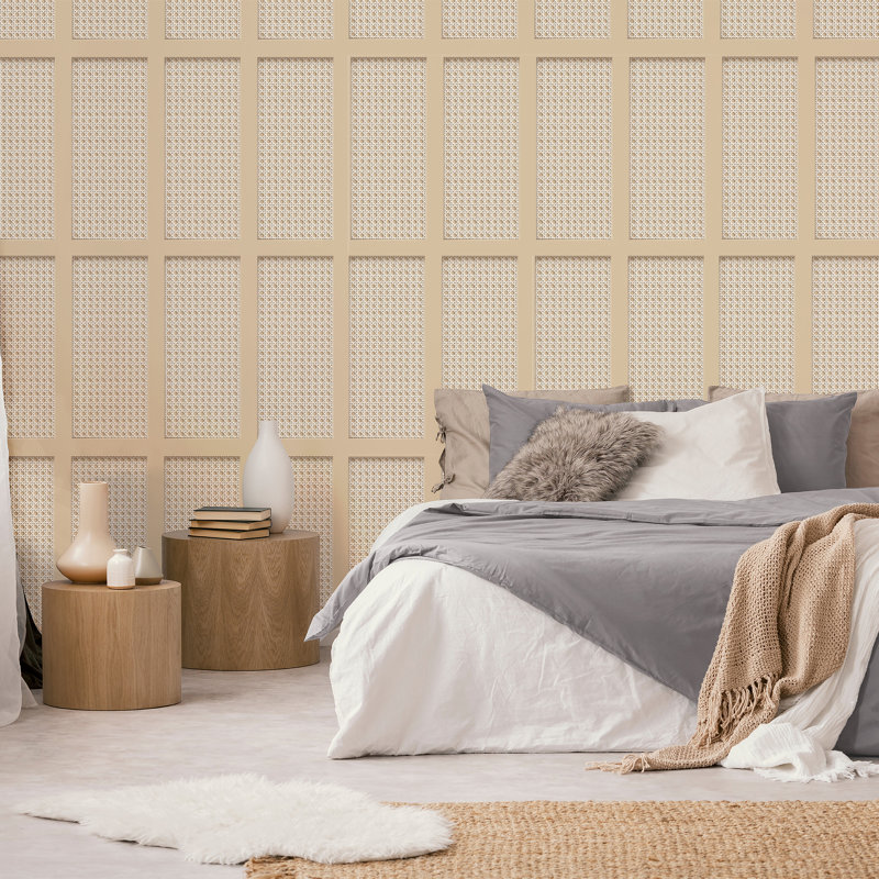 Cane Panel Wallpaper, Natural