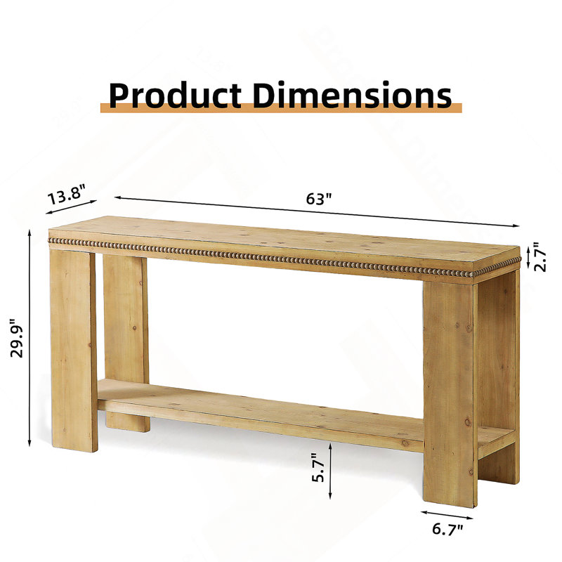 Console 63 "avec tablette de rangement Boho