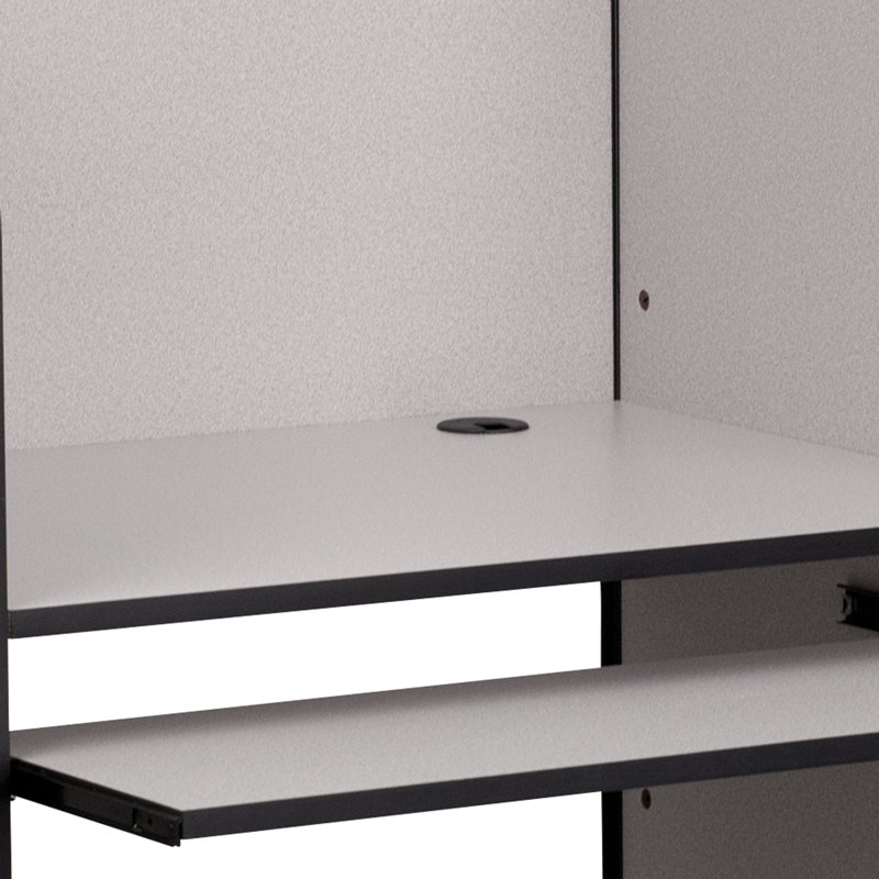 Wright Starter Student Study Carrel/Testing Centre Desk, Black