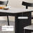 Solid Wood Creamy Rock Tabletop Dining Table set-105844177