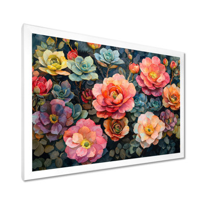 Printemps symphonique du jardin d'Echeveria Elegans Succul - Succulent grand art mural