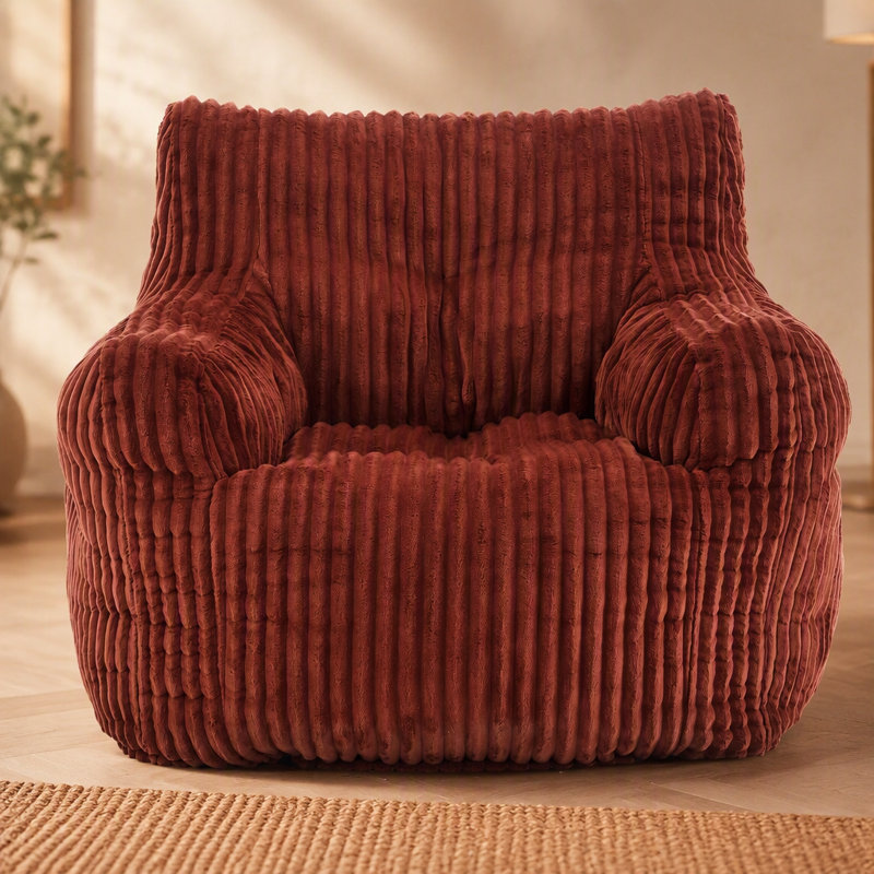 Fauteuil à billes Soft Velvetoy, Red Corduroy