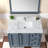 Bathroom Vanity Top,Sintered Stone Carra Barthroom Vanity Sink Tops With Rectangular Undermount Ceramic Sink With Vanity Backsplash,  Faucet Hole Bathroom Vanity Countertop