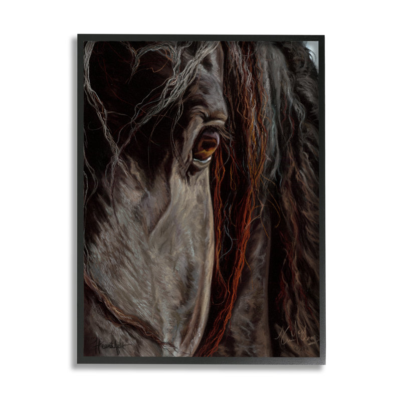 «Stupell Industries Close Up Horse Portrait», art mural sur toile par Spirit Horse, H 20 po x l 16 po x P 1,5 po