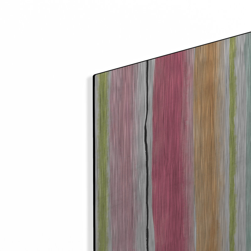 Art mural en métal Latitude Run® «Pink Somniferums Bright Pattern 2» par Shirley Novak, H 12 po x l 12 po