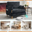 Fauteuil inclinable pliable, canapé-lit convertible 3-en-1, décor moderne Mid-Century, convient aux petits espaces, avec trois coussins, peut être placé dans la chambre d'étude de la chambre