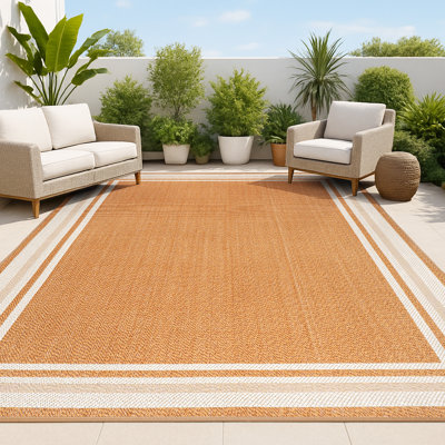 Tapis orange / crème James