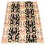 Tapis noir en laine noué à la main de conception unique 4 pi 2 po x 6 pi 3 po New Age Mogul Raadhiya
