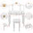 Isiah Solid Wood Kids Vanity Set with Mirror-593492087