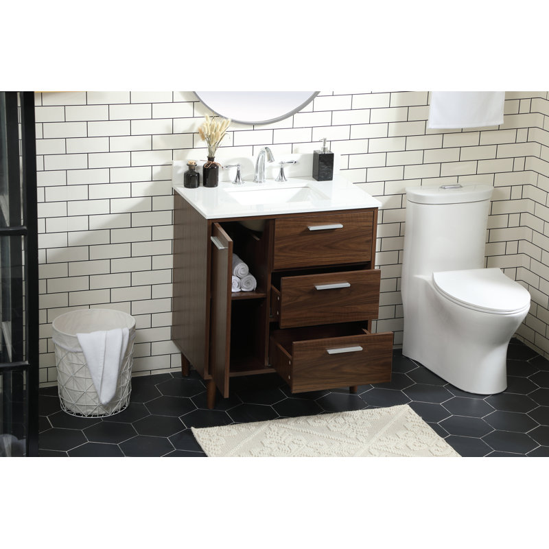 Ensemble de meuble-lavabo simple 30 po Baldwin, Noyer
