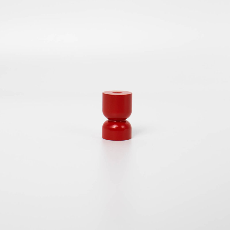 ROUS Harwdare Mid-Century Modern Hourglass Knob, Rose (Red)