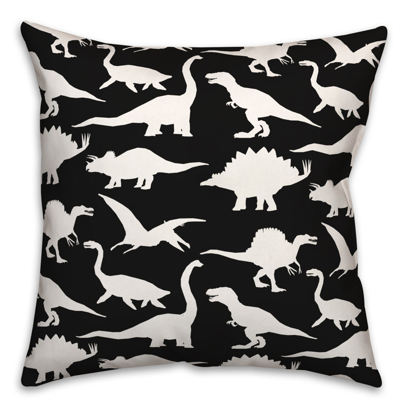 Housse de coussin carrée/insert, Noir et blanc