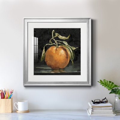 6_Orange foncé Deux II - reproduction encadrée de qualité supérieure - prête à être accrochée