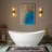WOODBRIDGE 66-7/8" L x 31-1/2" W Luxury Contemporary Solid Surface Stone Resin Freestanding Bathtub in Matte White