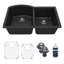 Ensemble d'évier de cuisine à double cuve 60/40 Karran Quartz 32 "X 21"-50597827