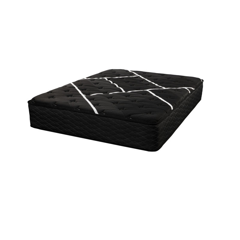 Très grand matelas avec refroidissement double et changement de phase pour un sommeil plus long, mousse, unité à ressorts ensachés individuellement, hauteur moyenne de 12 po, largeur de 72 po, profondeur de 84 po, motif de couleur noir et blanc, mousse