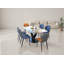 Table de salle à manger moderne en pierre frittée avec base en métal en forme de X-942138531