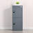 Small Locker Cabinet With 2 Doors And Lock Latch Grey