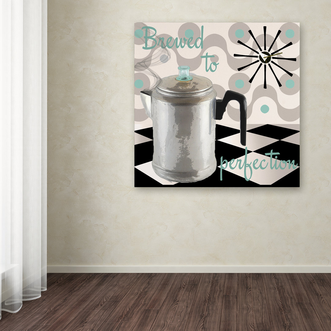 Jadaya 'Fifties Kitchen V' by Color Bakery Graphic Art on Wrapped Canvas Lark Manor™