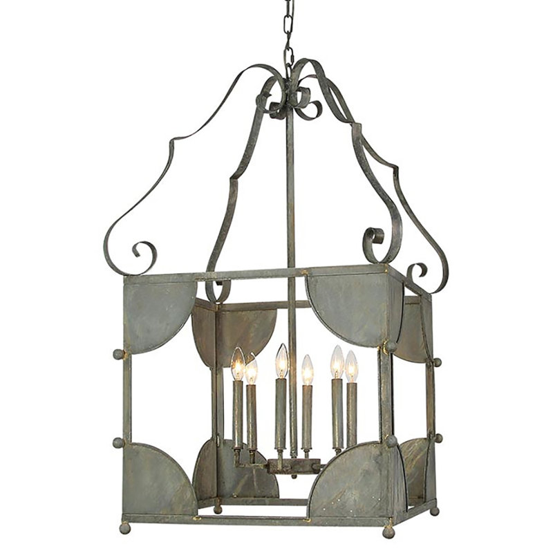 Chelsea 6 - Light Candle Style Square Chandelier