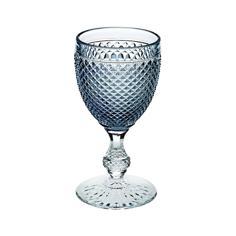 Bicos Handmade Wine Glass, Gray/Clear