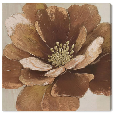 «Bronze Flower III», reproduction d'art sur toile par Art Remedy, galerie tendue, 40 x 40