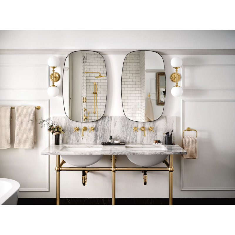 Colinet 24" Wall Mounted Towel Bar, Brushed Gold